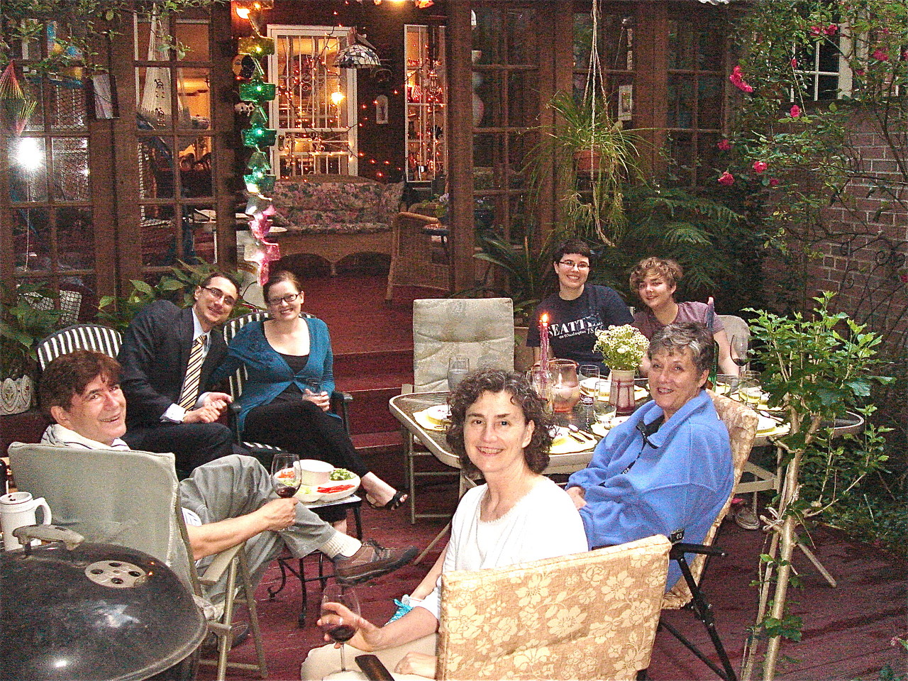 John, Nate, Jenny Friedman, Emily & Kathleen, Ann & Cindy in front, 6-14-2013
