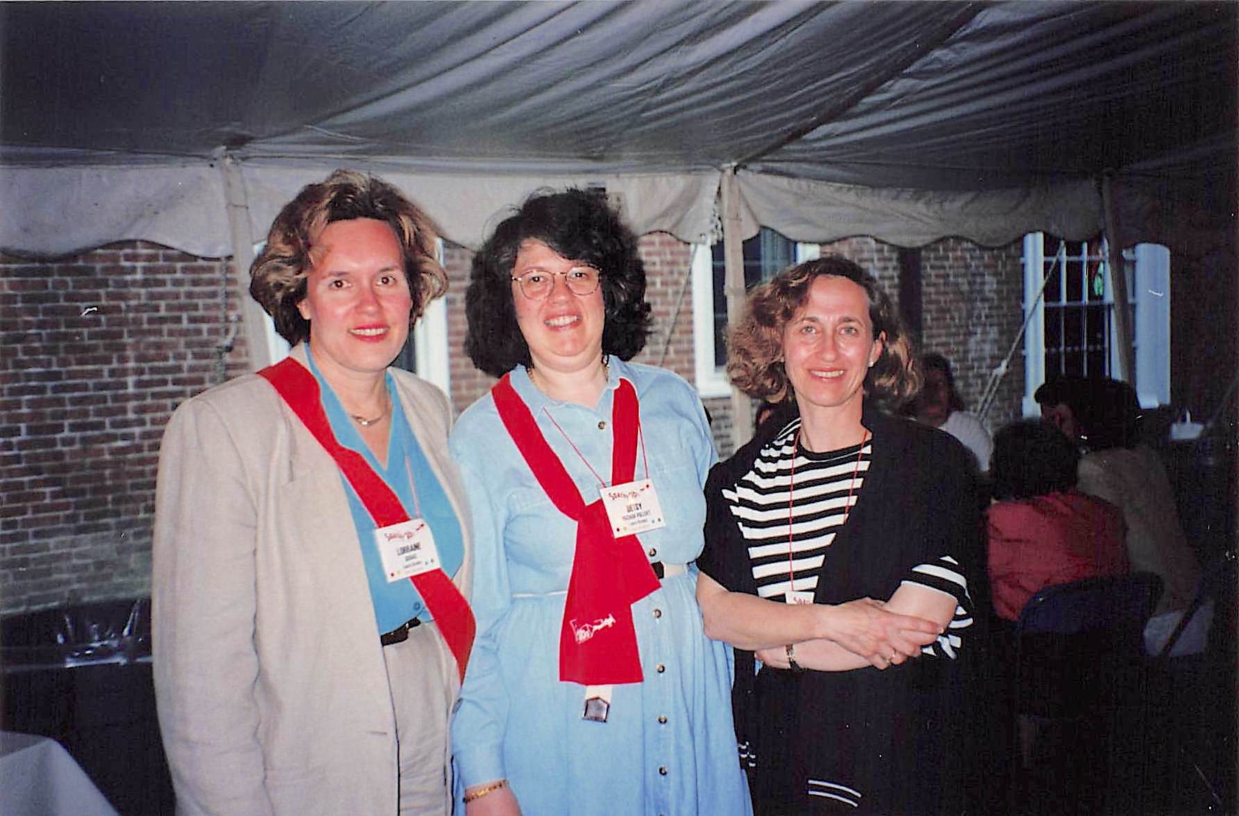 Lorraine, Betsy Buzash, Lia Katz 25th Reunion, 1995