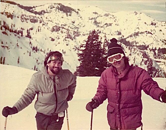 Squaw Valley ski trip, March, 1980, John Wagner & Steve Carlson