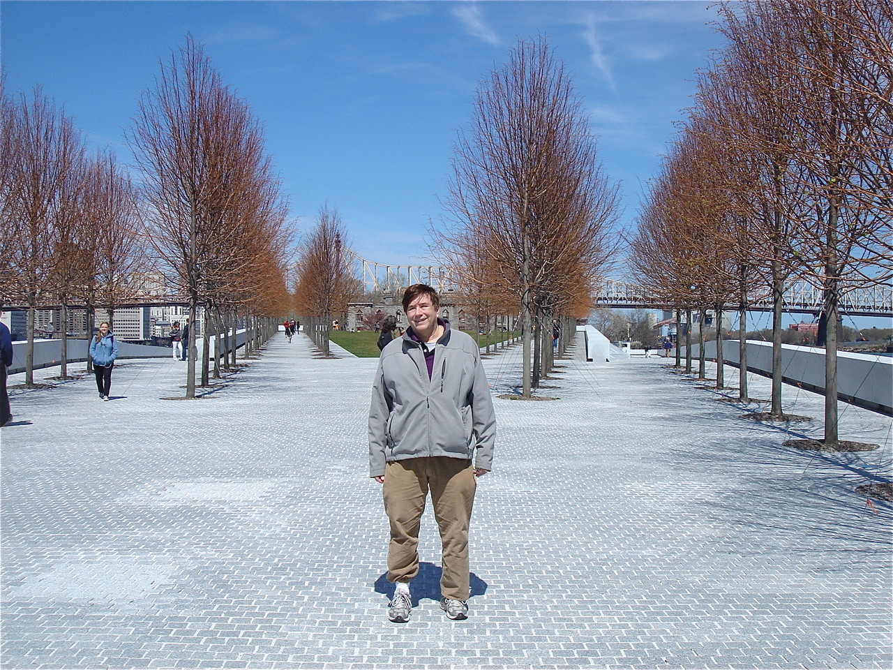 April 21, 2013  John at the FDR Memorial on Roosevelt Is.  with the linden trees!