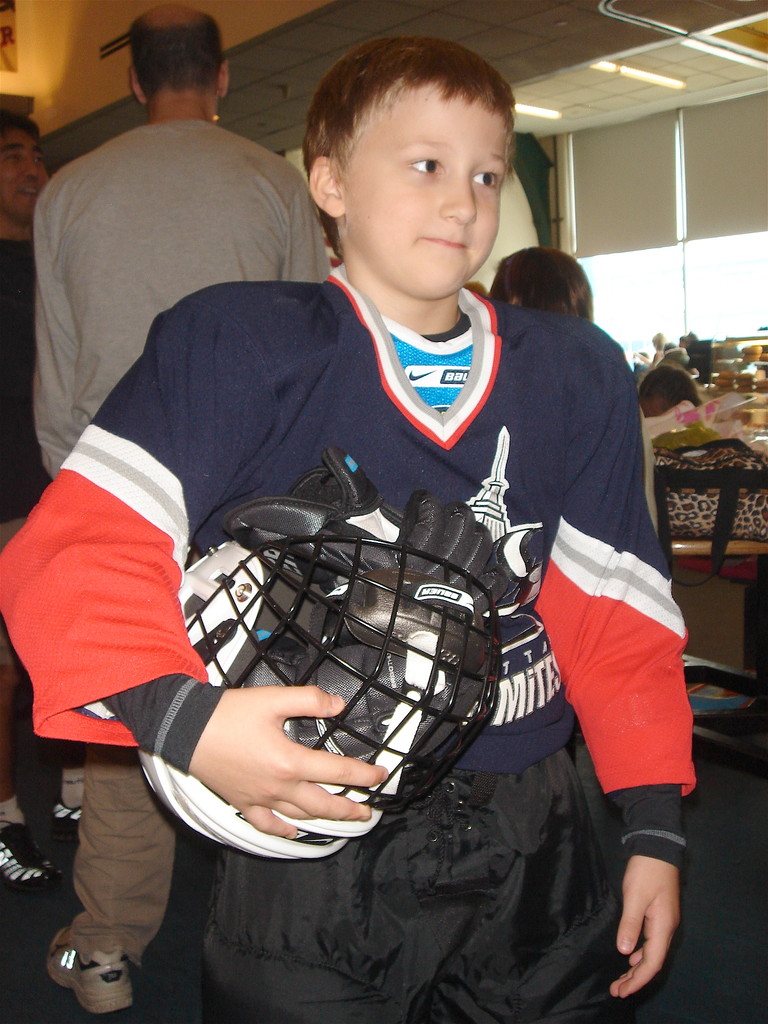 Jack learns to skate for hockey