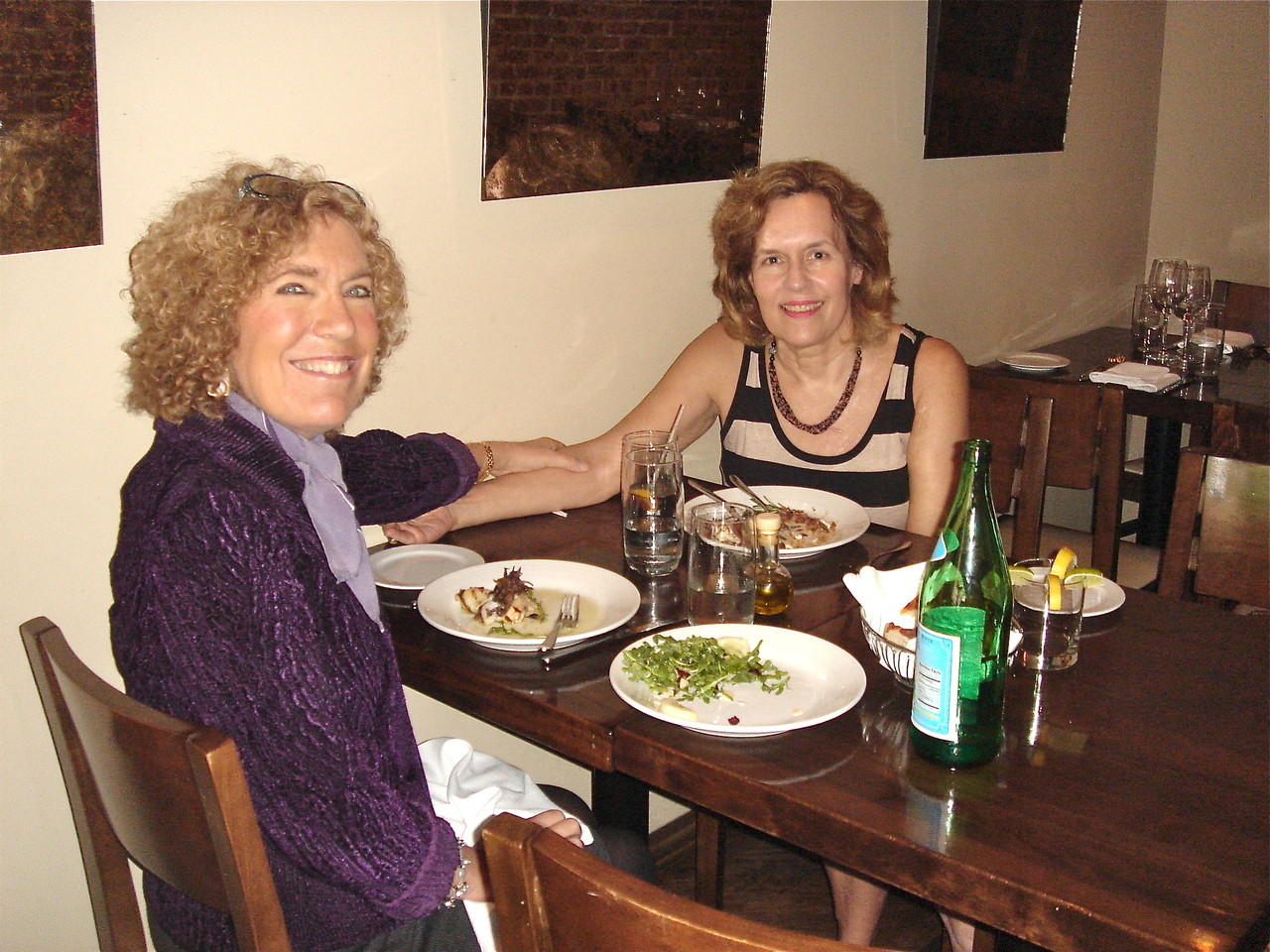 Elaine Fuchs and Lorraine Gudas  7-2013  summer lunch! classmates at Princeton