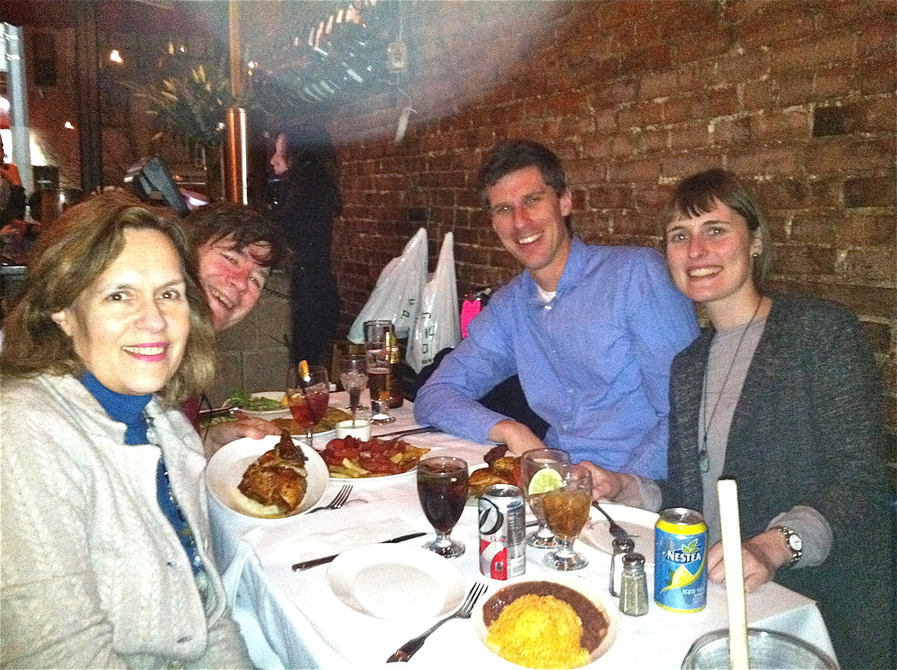 Lorraine, John, Patrick & Anna at Pio Pio, NYC  January 18, 2013