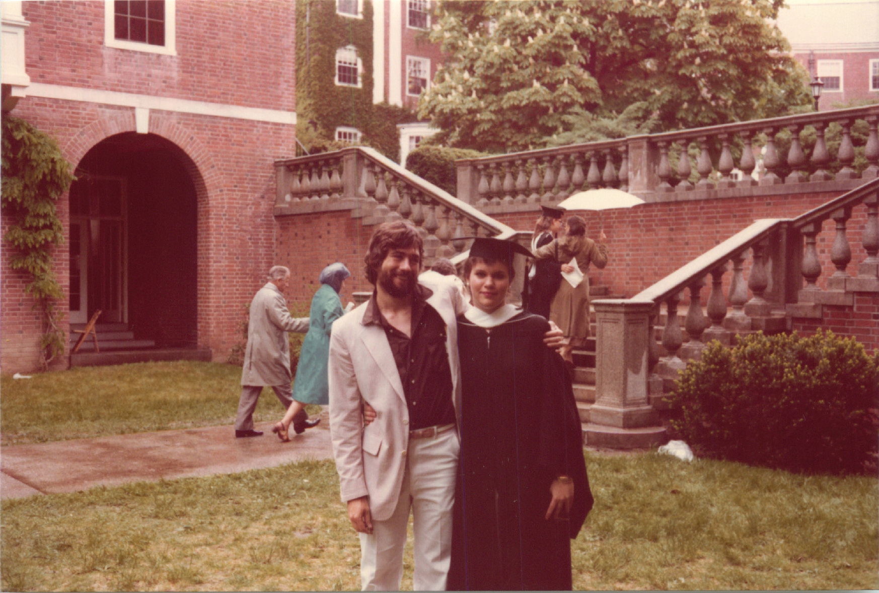 John Wagner & Celeste at her graduation, Smith College, May 17, 1980