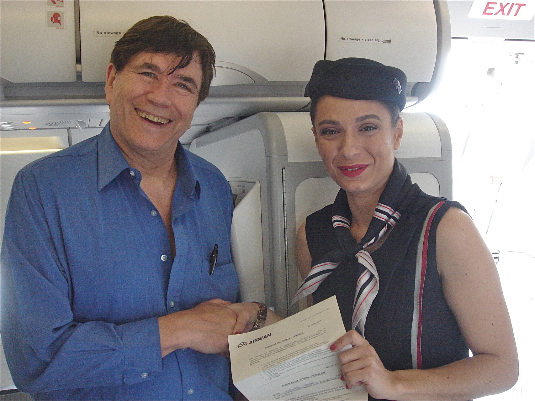 Our Trip to Crete and Athens May 27-June 6, 2015; John won a free ticket on Aegean Airlines! A good start!!