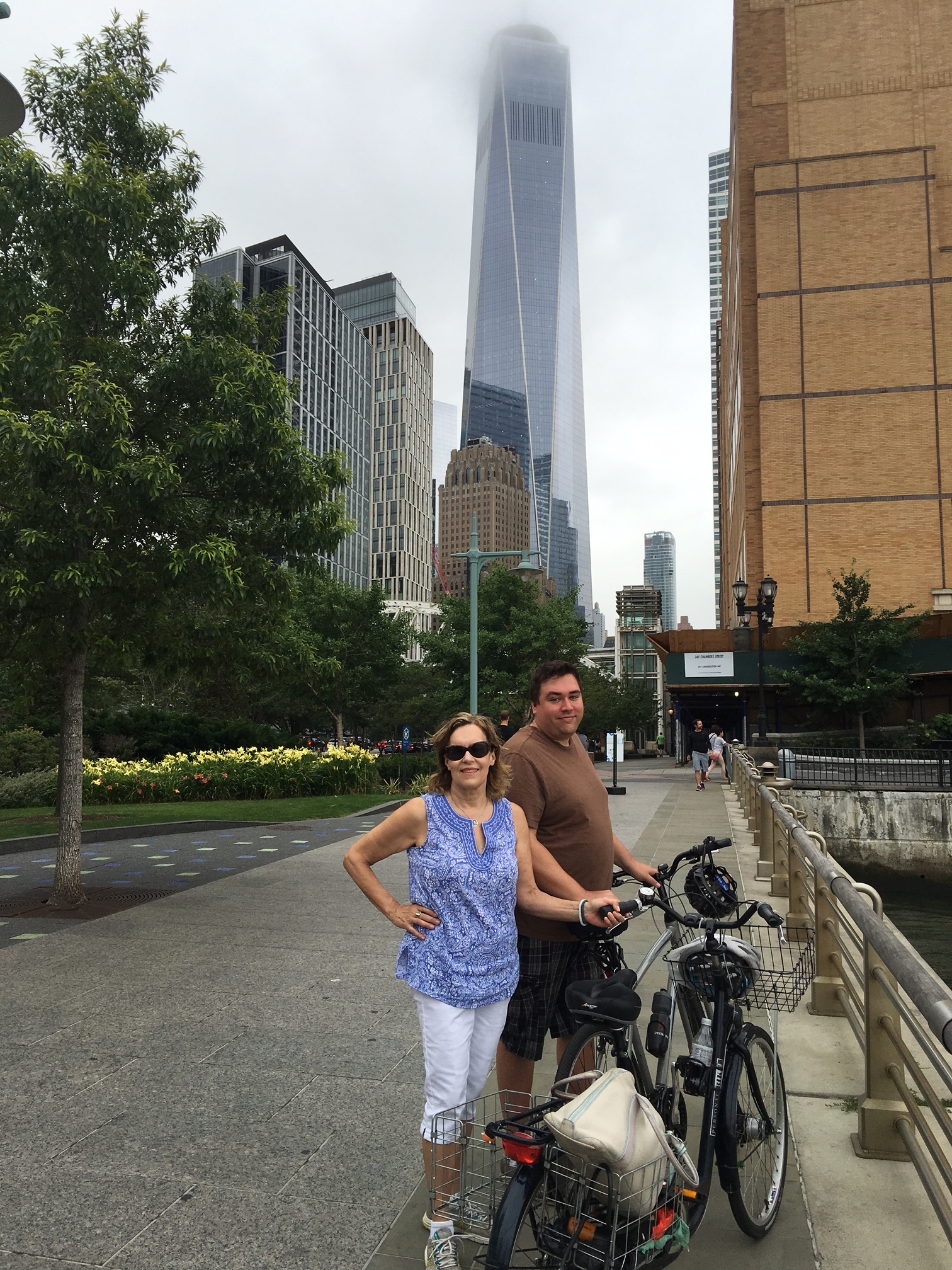 Lorraine & Greg in front of the Freedom Tower, July, 2016