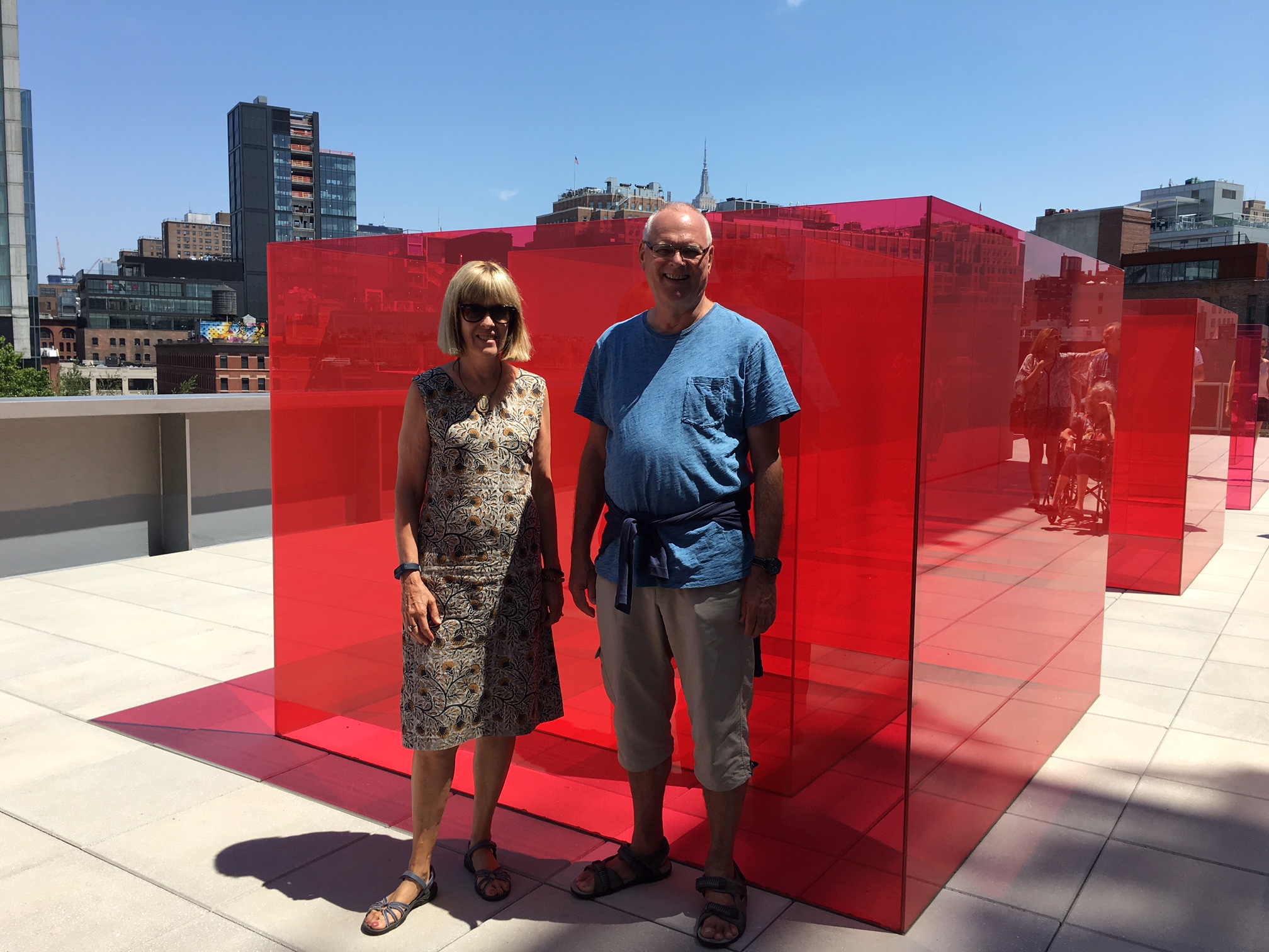 Nancy & Bernd at the new Whitney Museum, 7-31-17