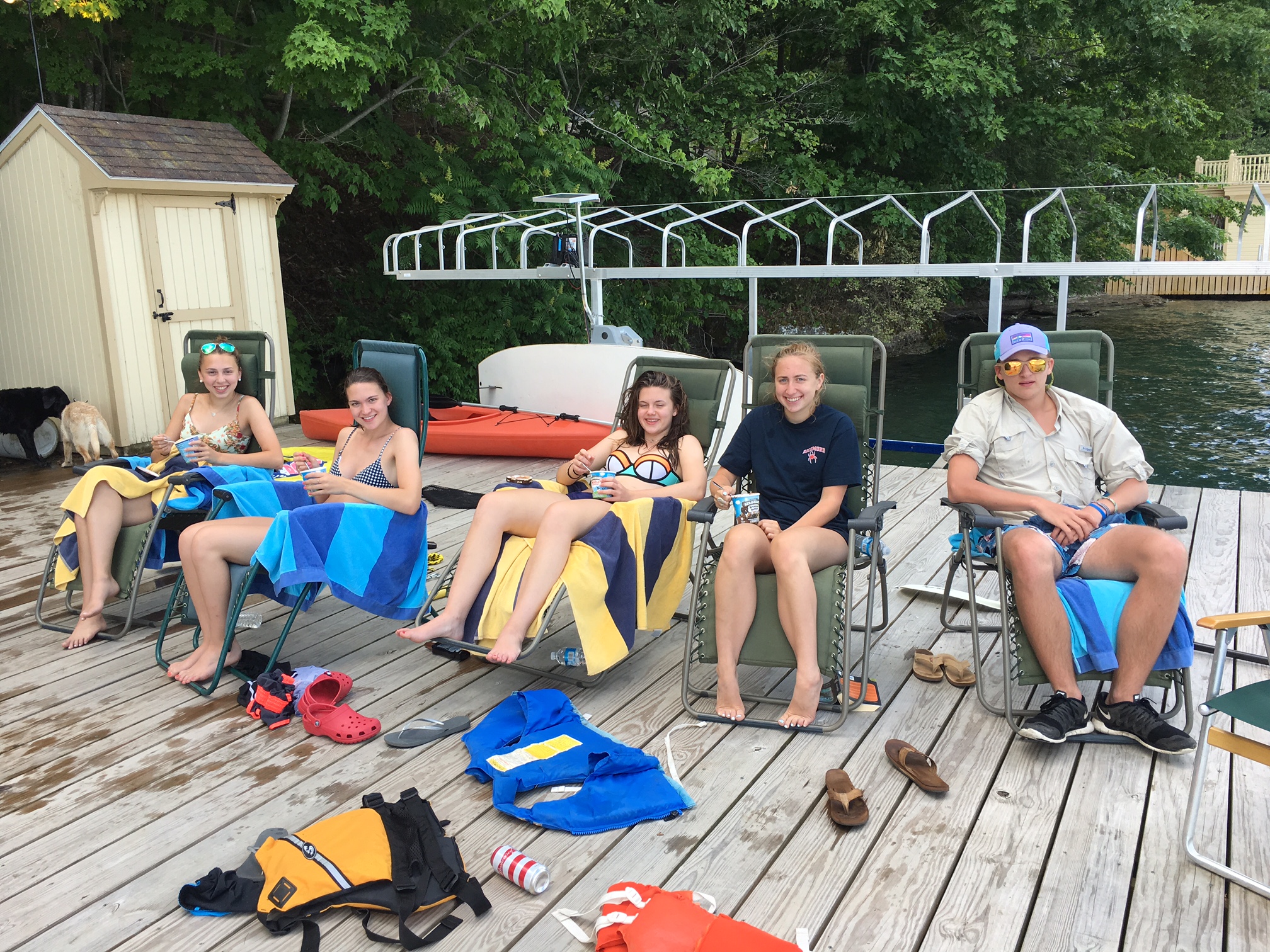 Gabby, Ellie, Kate, Emma, Jack   July 4th, 2016 Skaneateles Lake