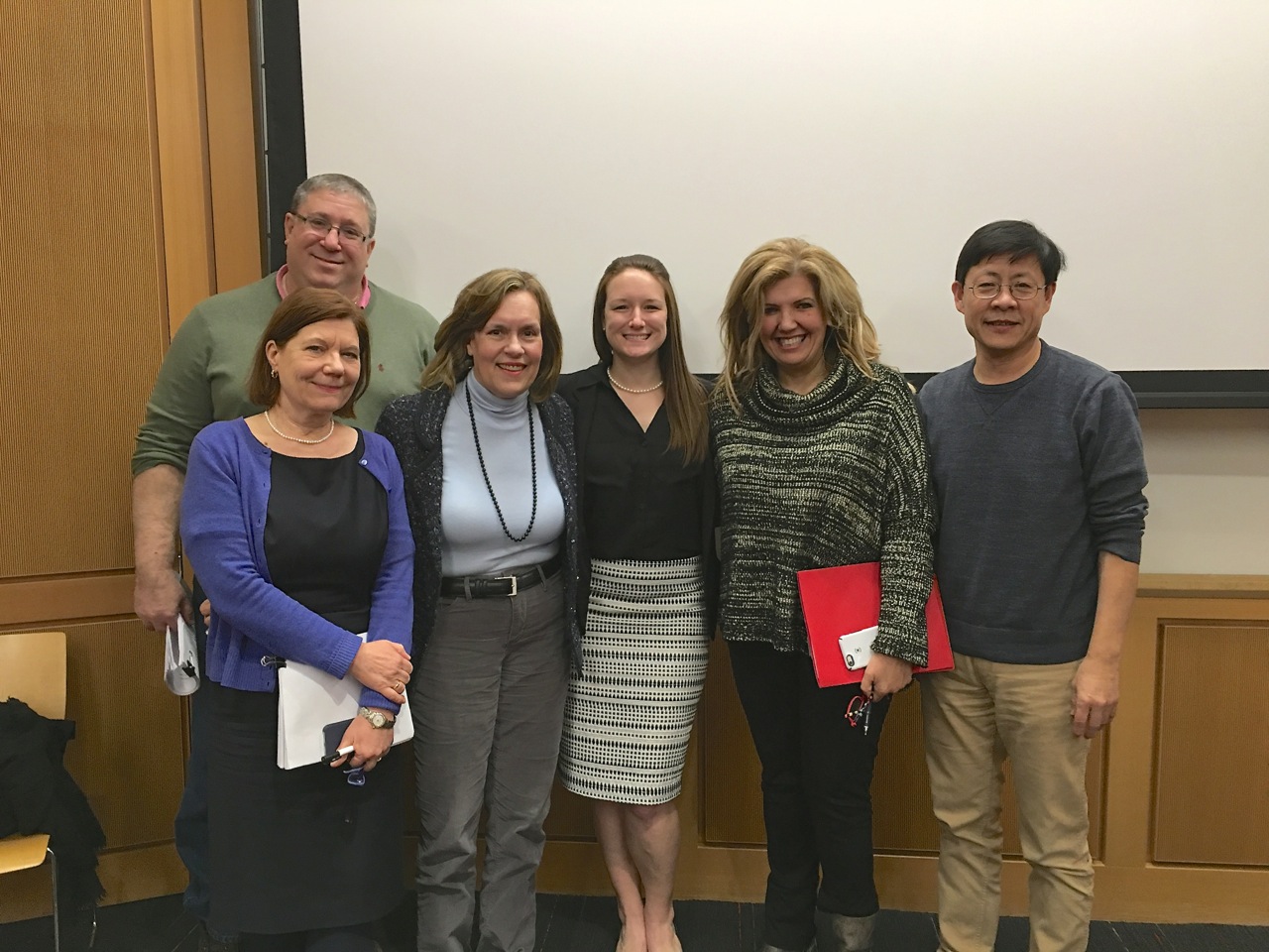 ABBY HORSTMANN"S Thesis Defense, 2-10-17  Lonny Levin, Heidi Stuhlmann, Lorraine Gudas, Abby, Evi Giannakakou, & Yueming Li