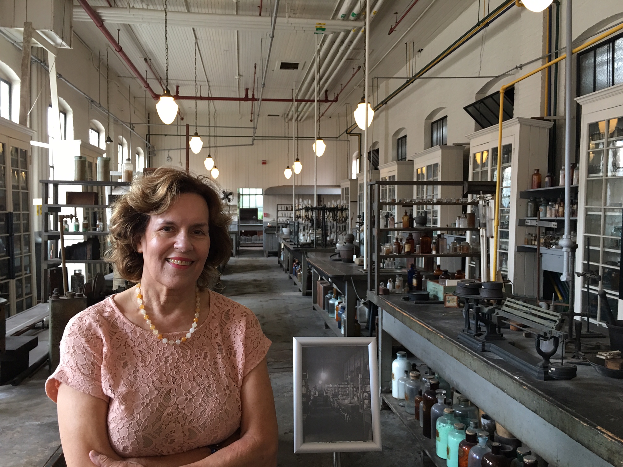 Lorraine in the chemistry lab