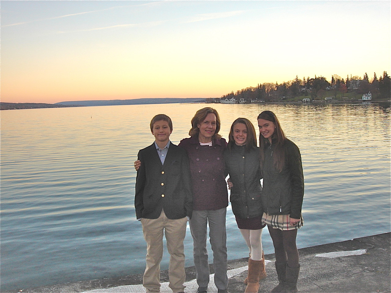 Jack, Lorraine, Kate & Ellie, Thanksgiving 2012, Skaneateles Lake