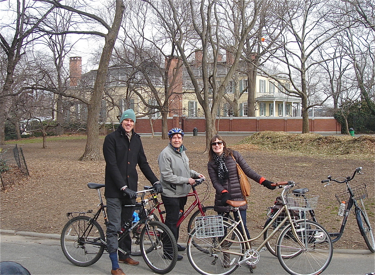 In front of Gracie Mansion, Jan. 20, 2013   Patrick, John, & Anna