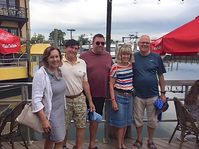 Lorraine Gudas, John, Greg, Nancy, & Bernd at Freeport, LI   8-6-17