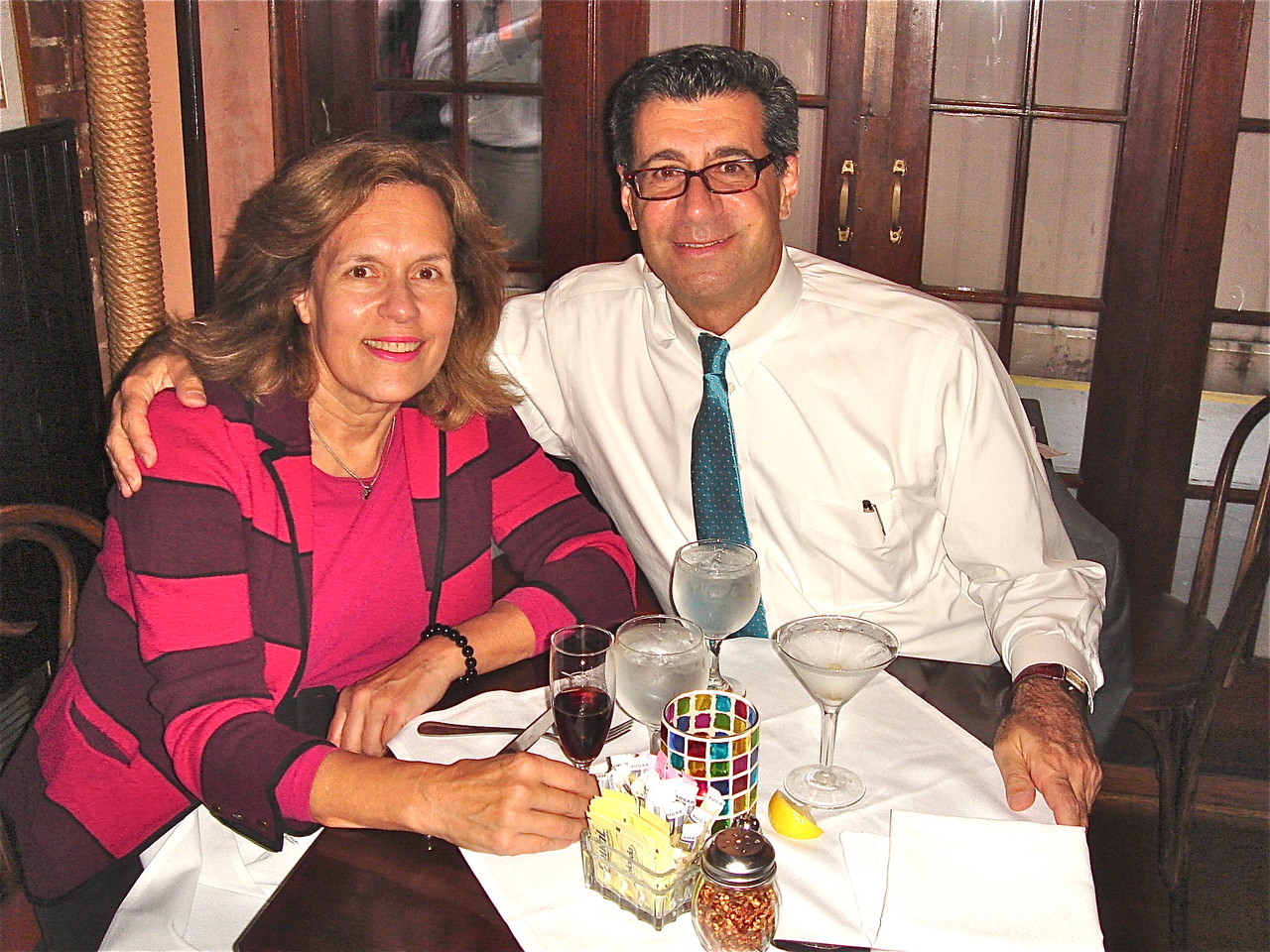 Lorraine Gudas celebrates David Hajjar's birthday with him  Sept 2012