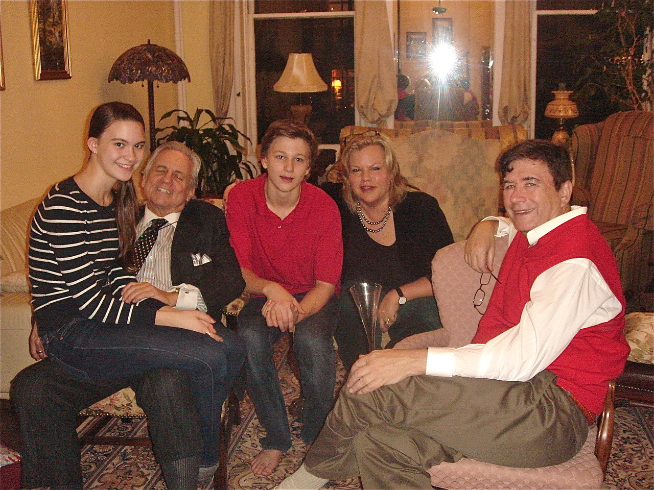 Ellie, Stuart Sr., Jack, Celeste Gudas, & John Wagner, Dec. 23, 2013 Gudas/Wagner Home in Manhattan