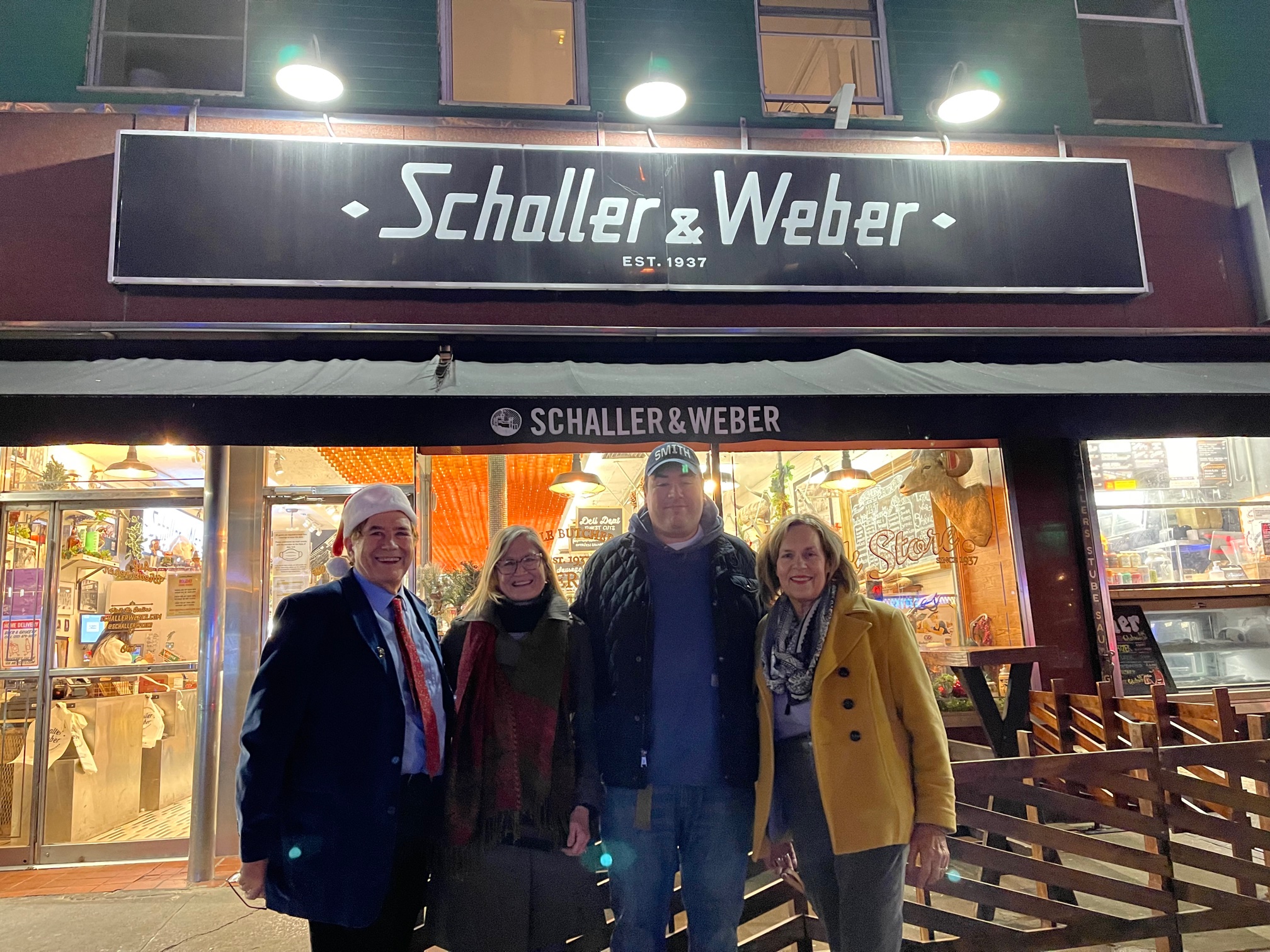 John, his cousin Sally Schwarz, Greg, & Lorraine NYC Dec. 7, 2021