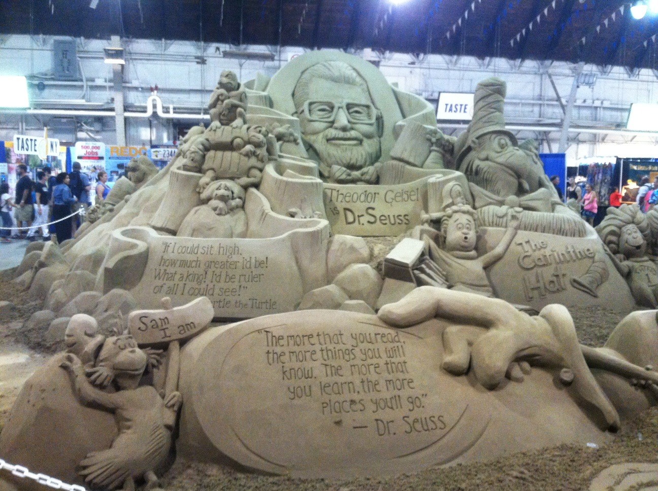 Sand Sculpture dedicated to Dr. Seuss