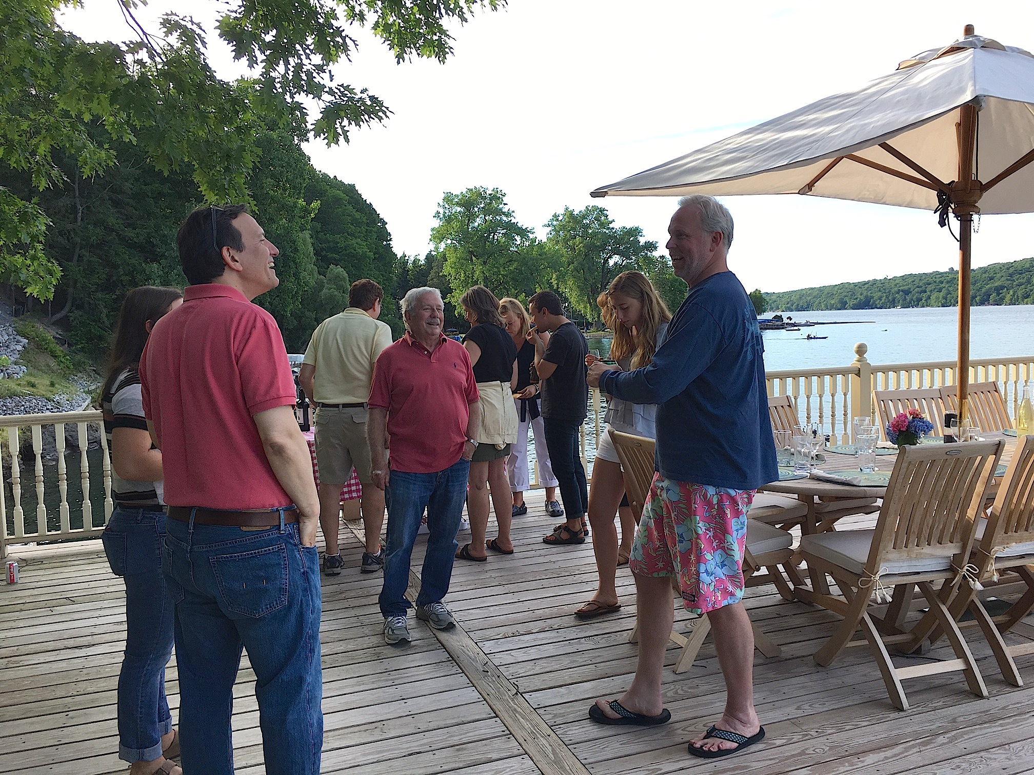 Dinner on the new boat deck