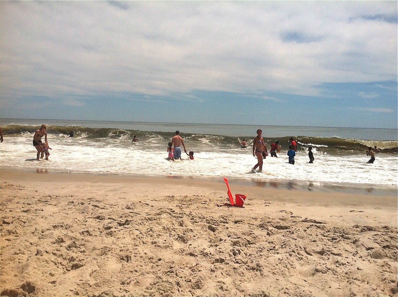 Jones Beach, July 2014  Lorraine & John had a great swim!