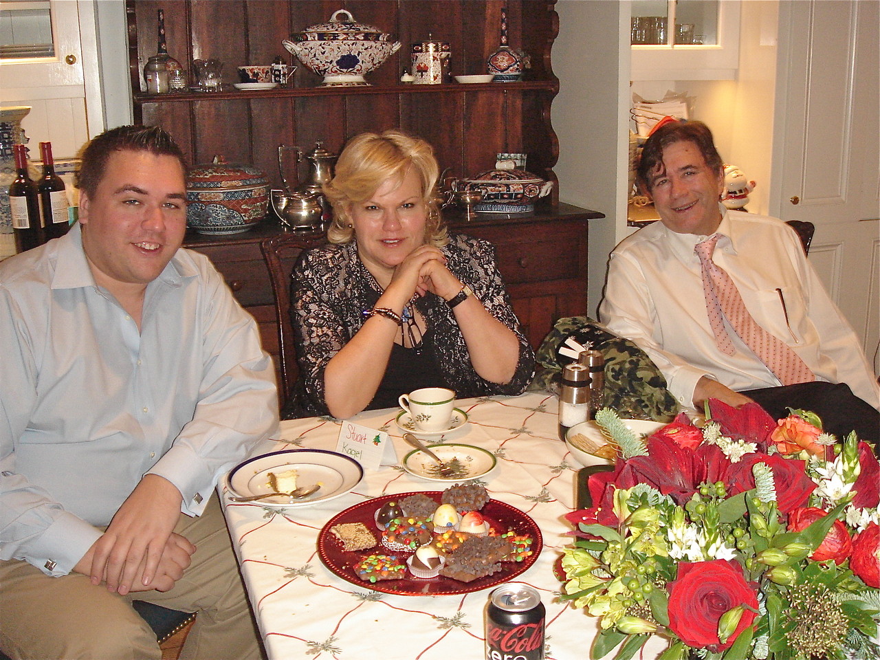 Greg, Celeste, John  Christmas Eve, 2012