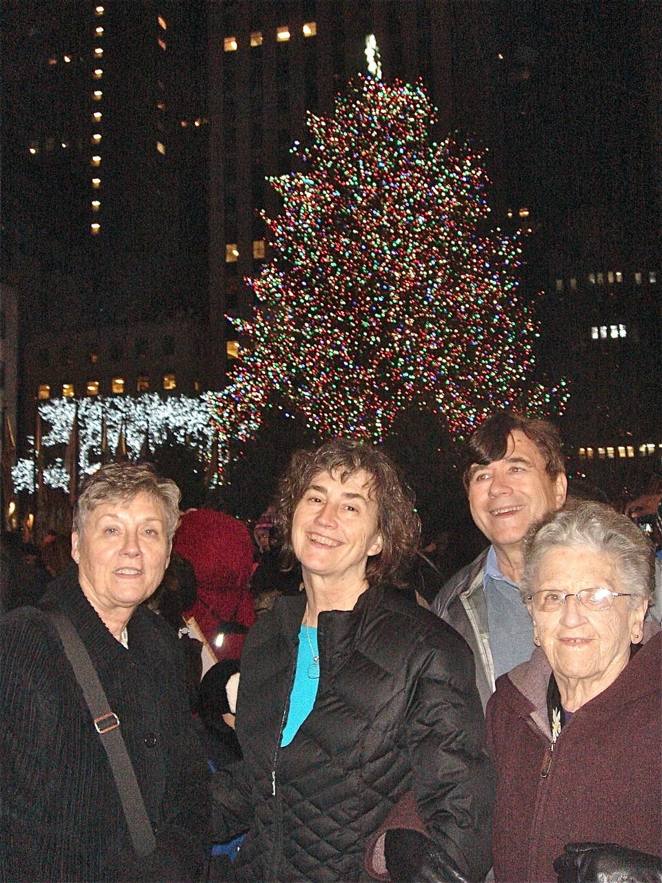 Cindy, Ann, John, & Mary Lou at the Rockefeller Center Xmas Tree  Dec. 27, 2014