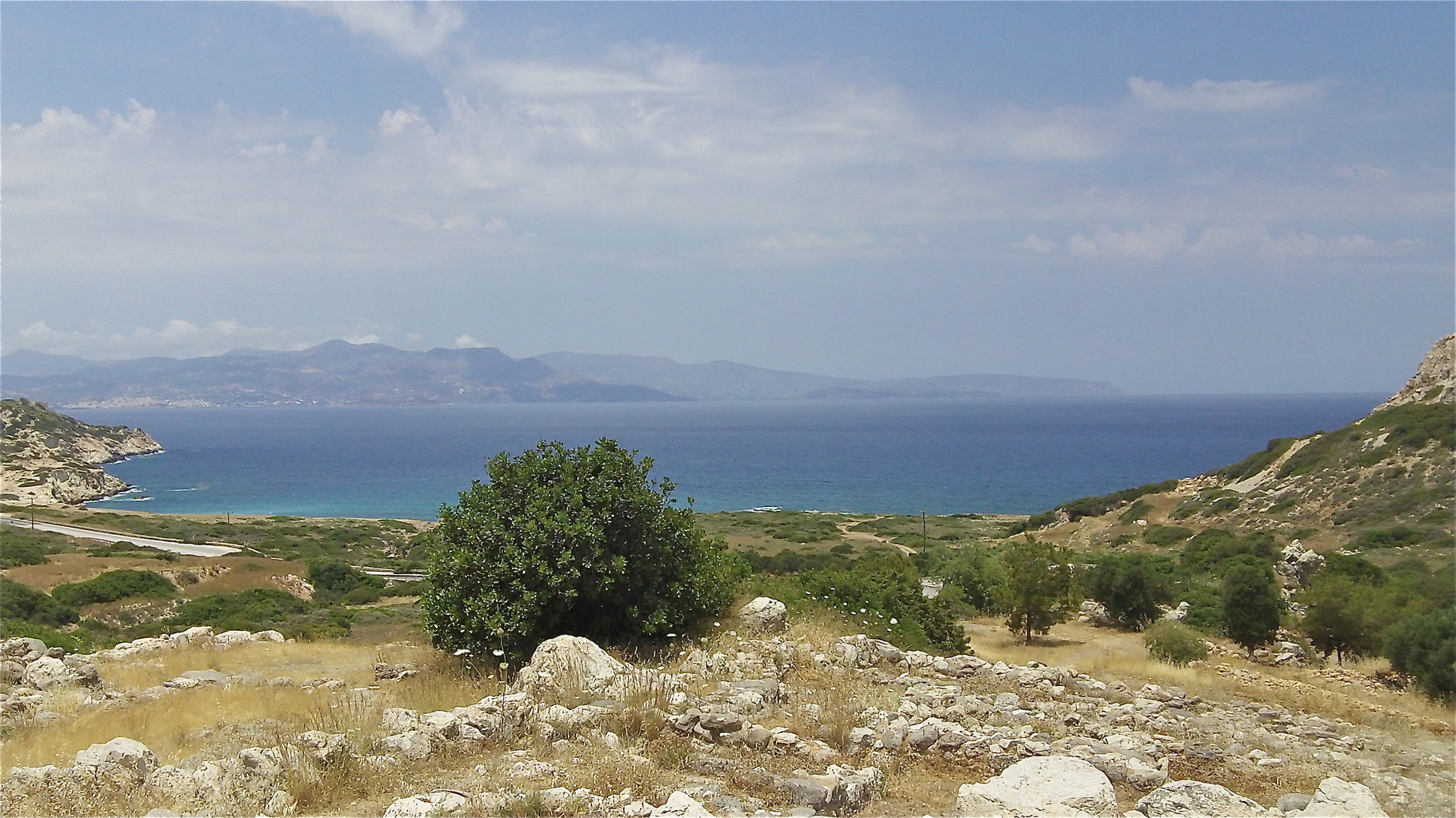 view from the palace at the top of the hill, ruins of Gournia