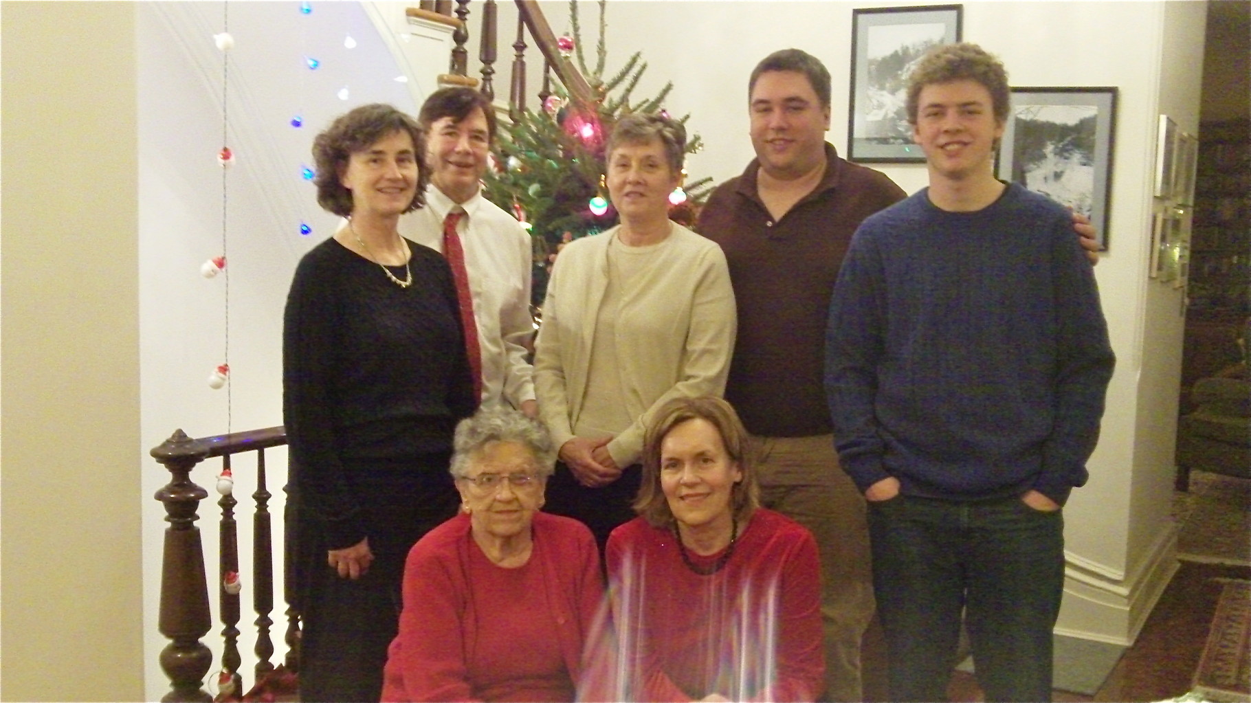 Mary Lou and Lorraine in front, Ann, John, Cindy, Greg, & Ben Ackerman in back