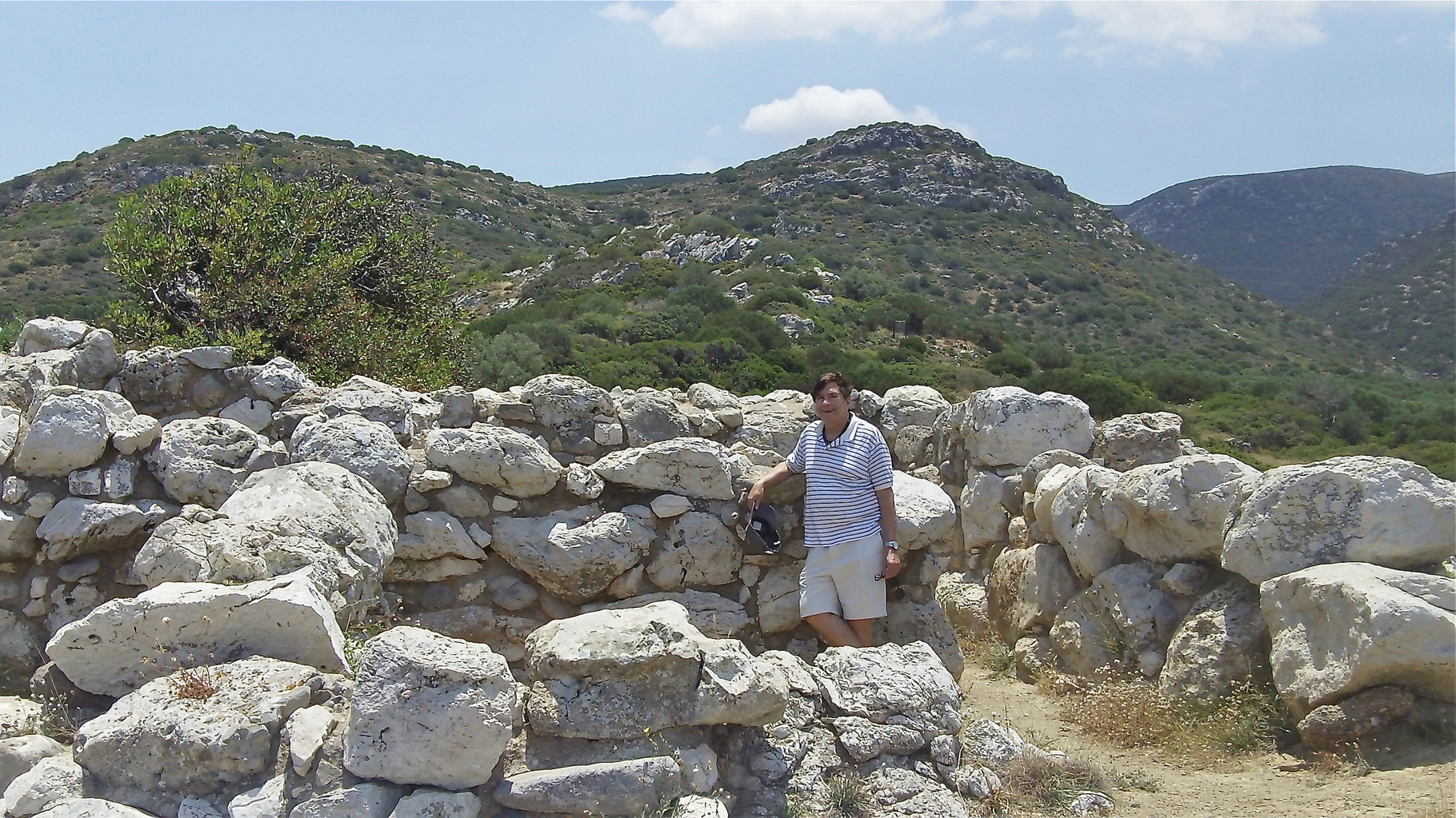 John at the ruins of the ancient Minoan city of Gournia