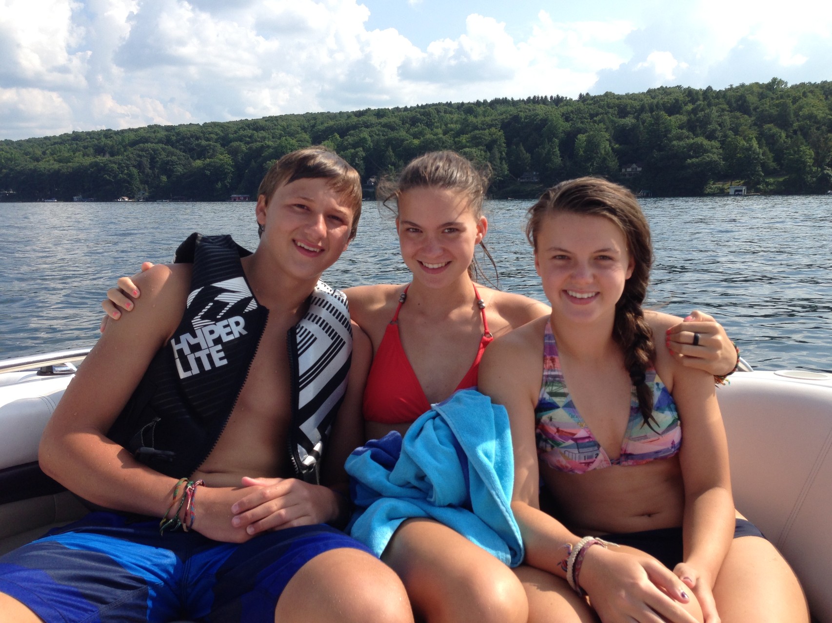 Jack, Ellie, & Kate, August, 2014 Waterskiing