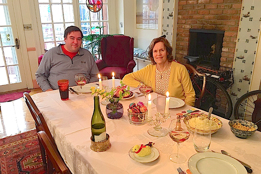 Greg & Lorraine, Easter dinner, 4-12-20