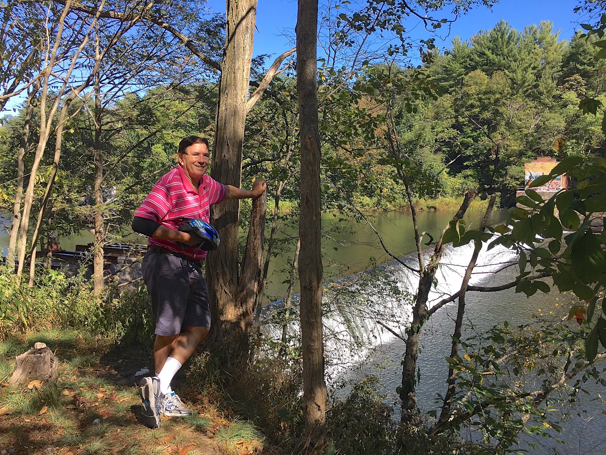 John Wagner, bike trip on Farmington River