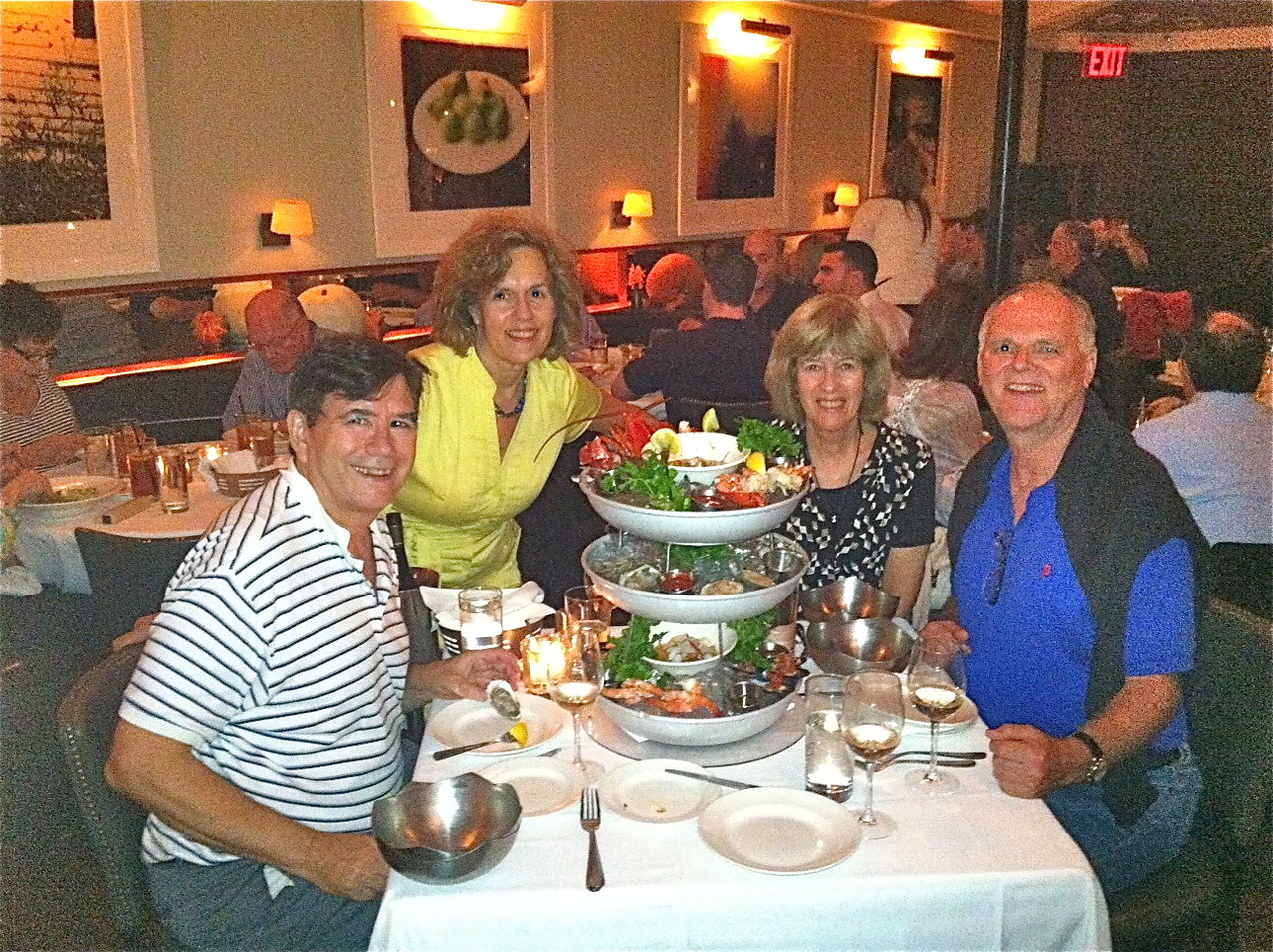 Nancy Hynes & Bernd Groner's Visit to NYC, October 3-7, 2013 At the Atlantic Grill, Seafood Tower!