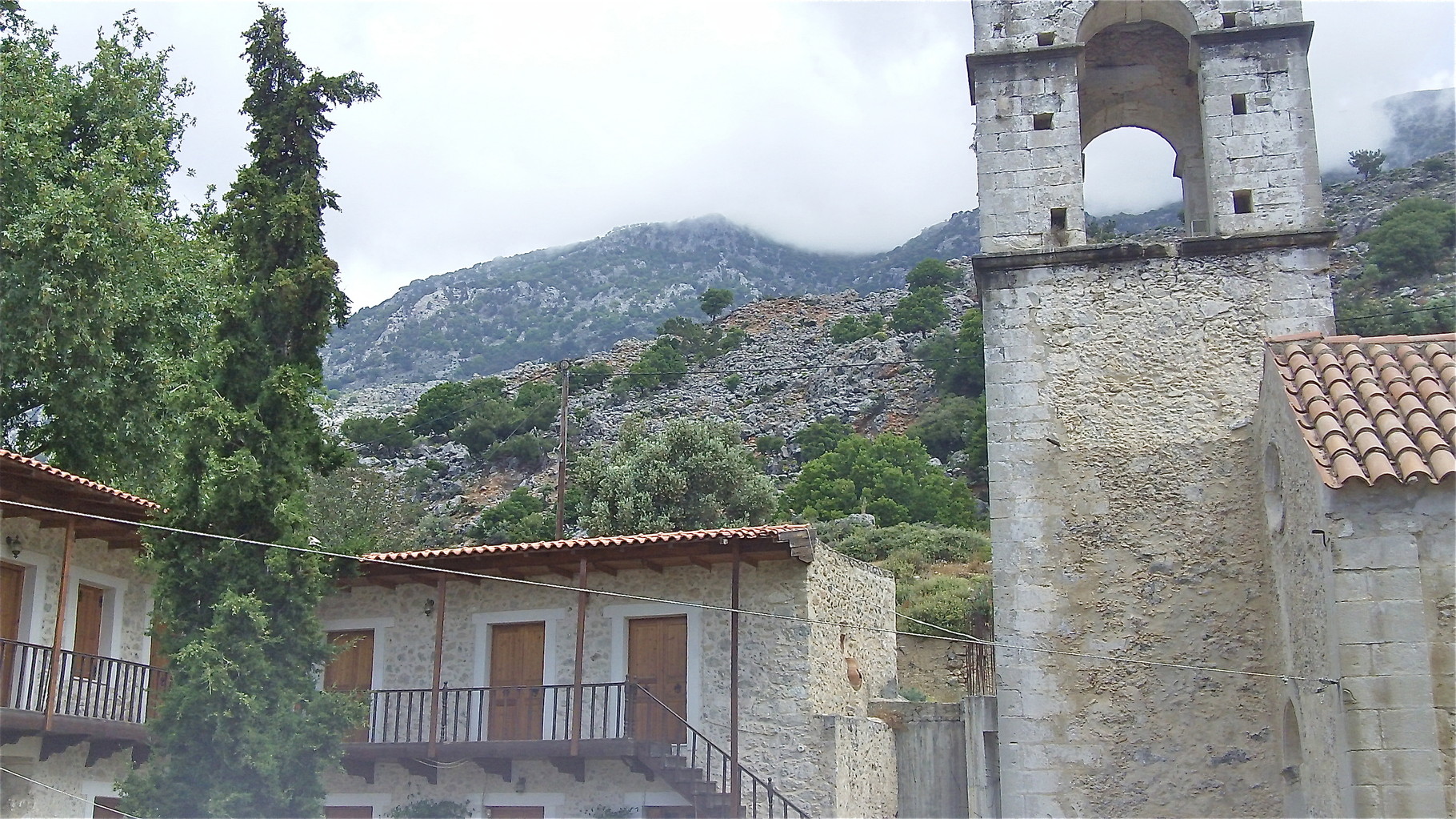 Monastary Vrondisiou, near Zaros, Crete; near Rouvas gorge and springs