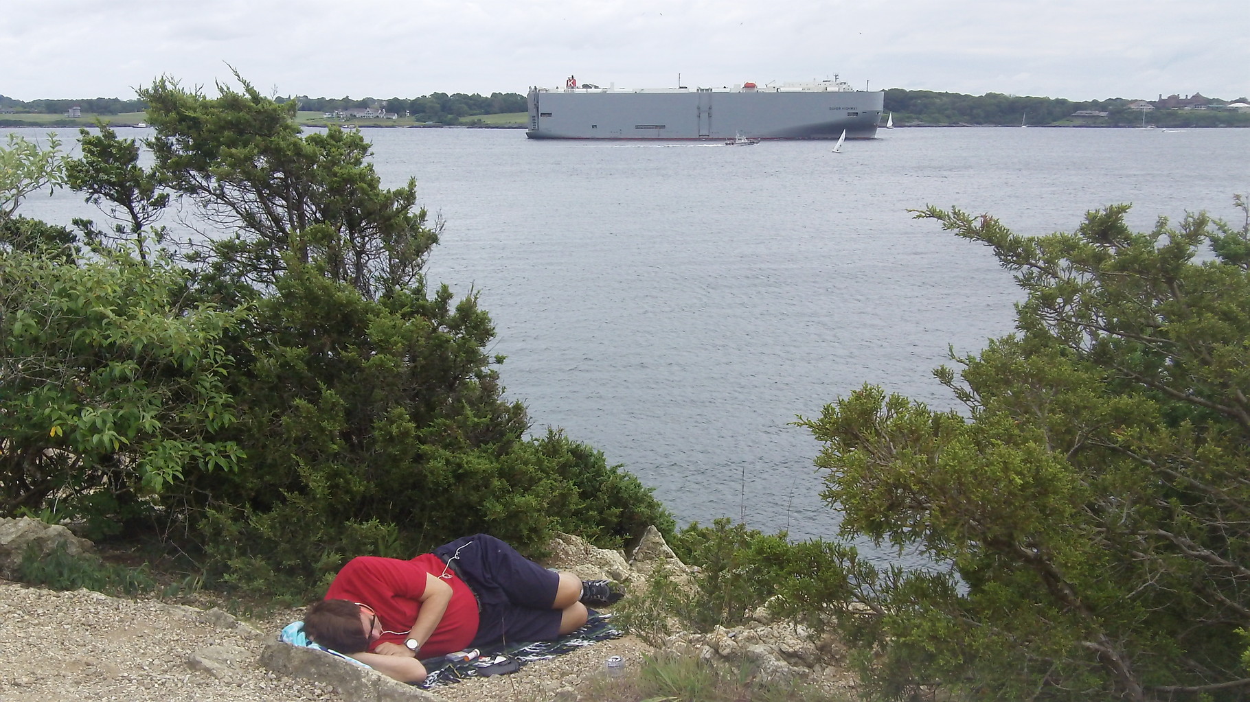 John relaxes in Jamestown