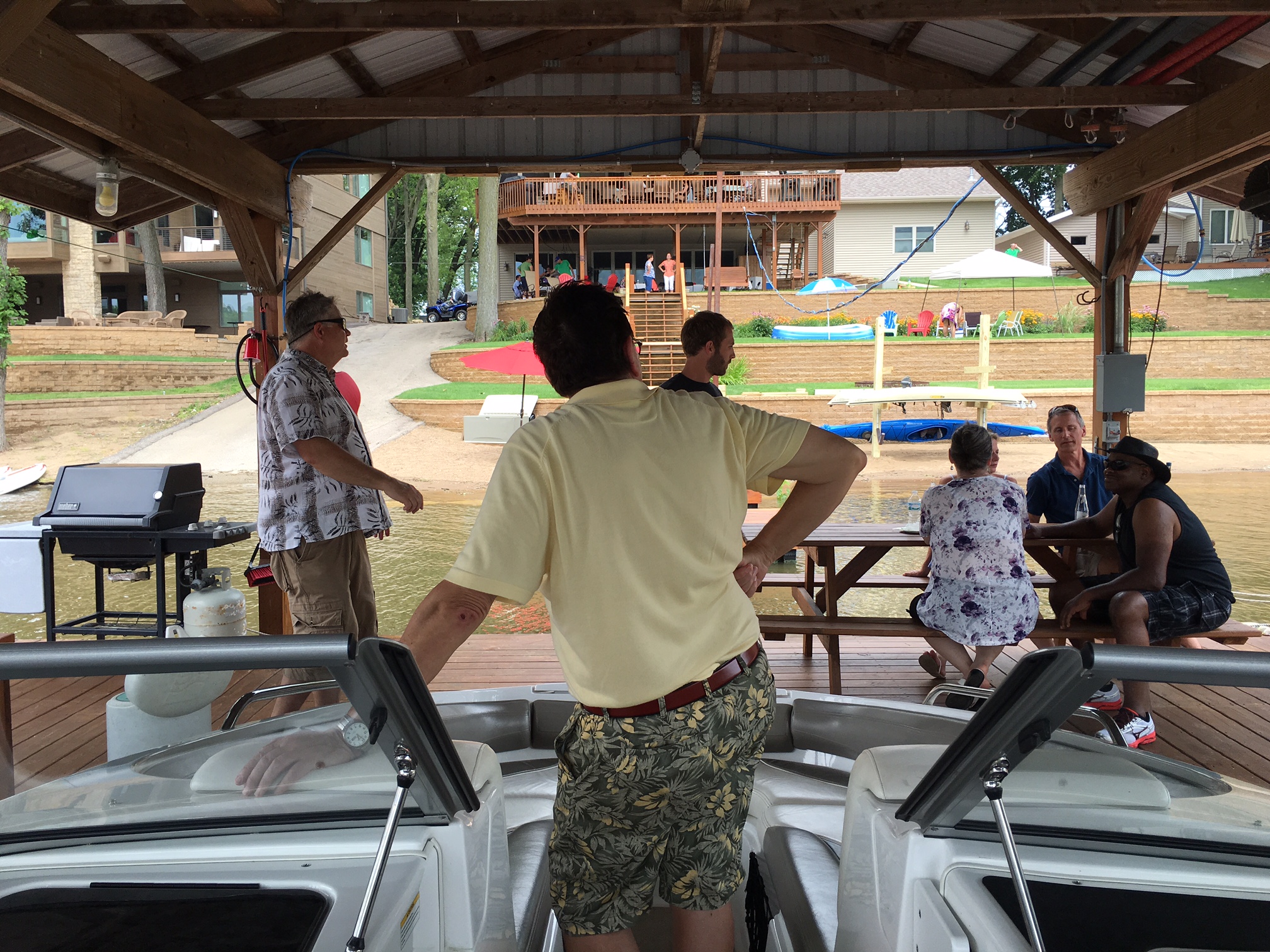 Getting ready for a boat ride on the Mississippi.