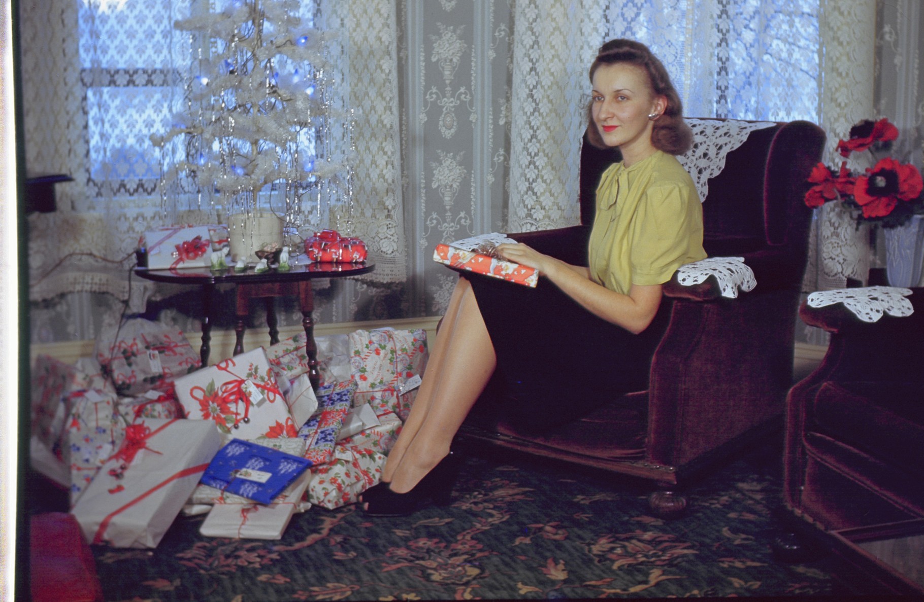 Helen Seraichakas, 1940s? Xmas