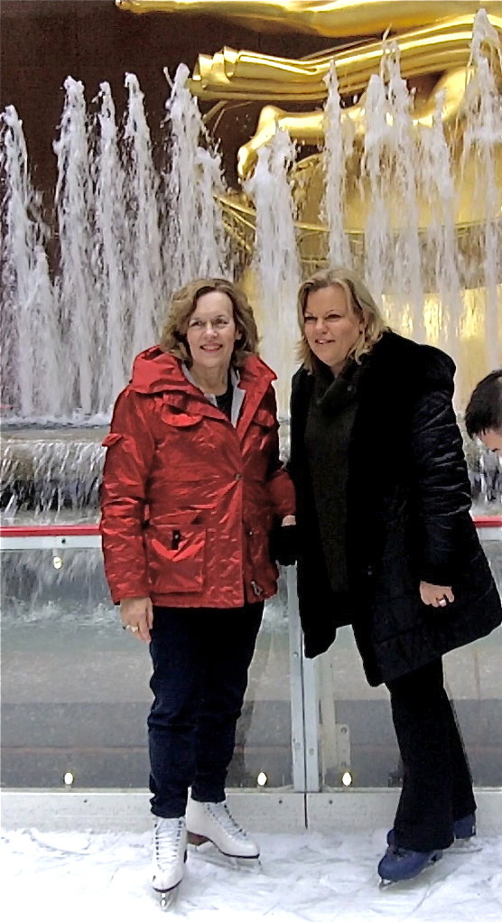 Lorraine & Celeste at Rockefeller Center, Skating