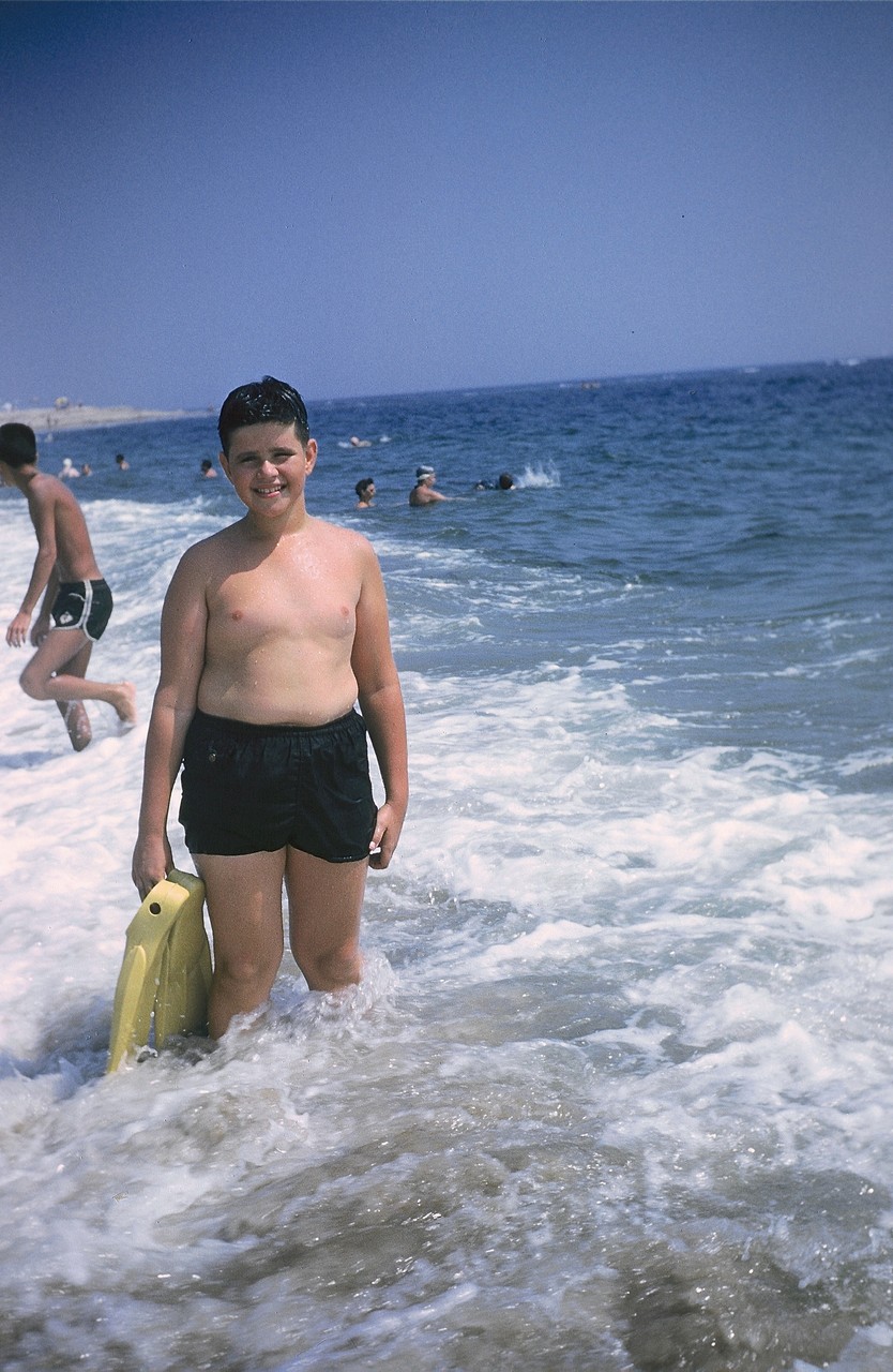 Bob Gudas (Jay & Helen's child) at a RI beach, late 1950s