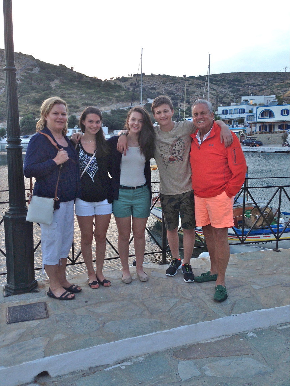 Celeste, Ellie, Kate, Jack, & Stuart Sr. Greece, 2014