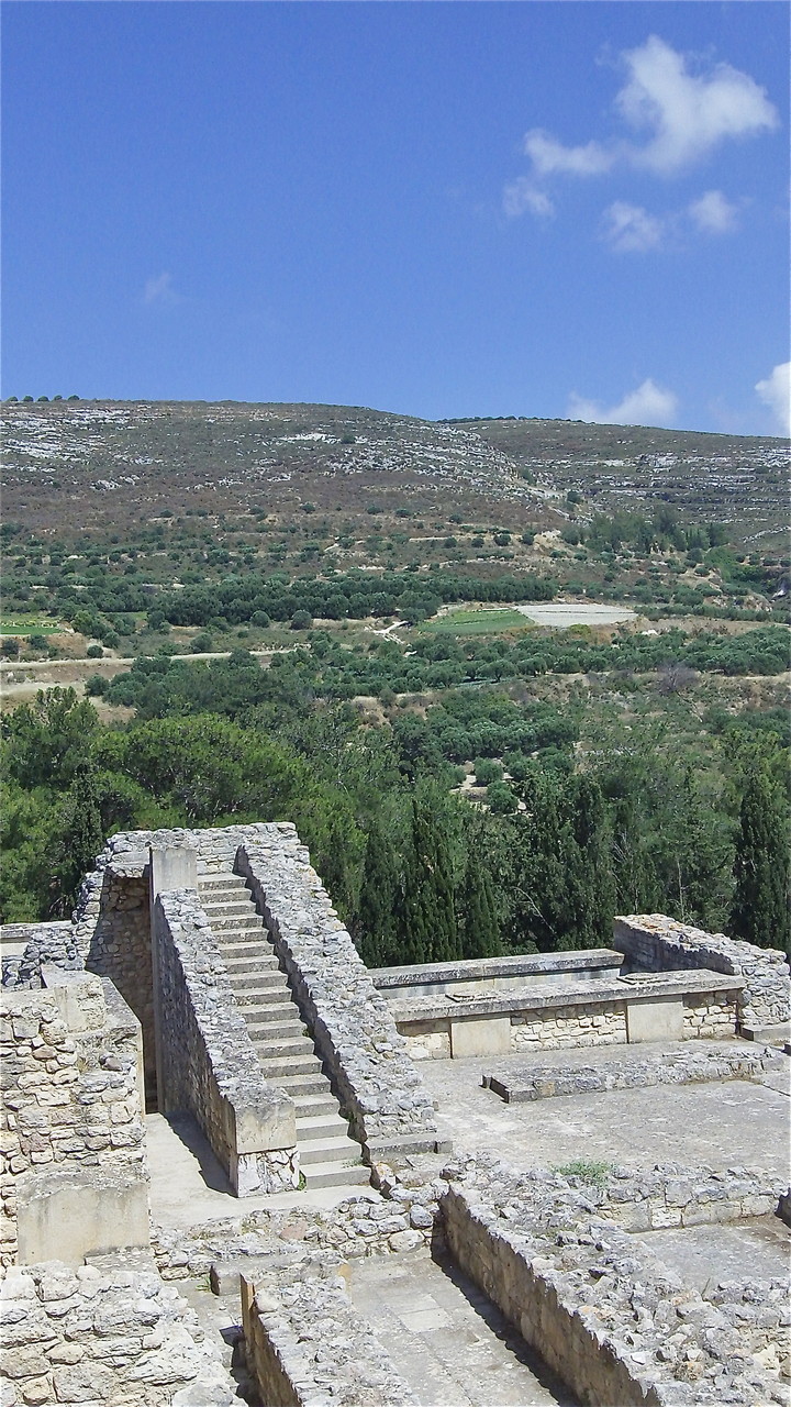 Minoan ruins, Knossos Palace, late Bronze age ~2000 BC, abandoned about 1000 BC