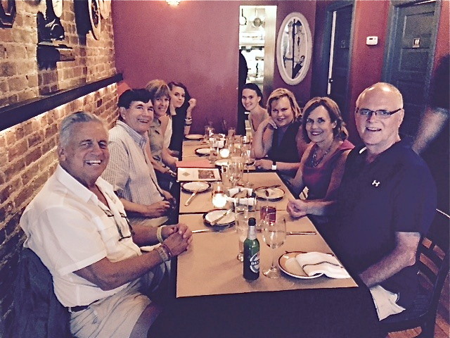 Stuart Kagel, John, Nancy, Kate; Bernd, Lorraine, Celeste, Ellie Kagel Brooklyn Heights