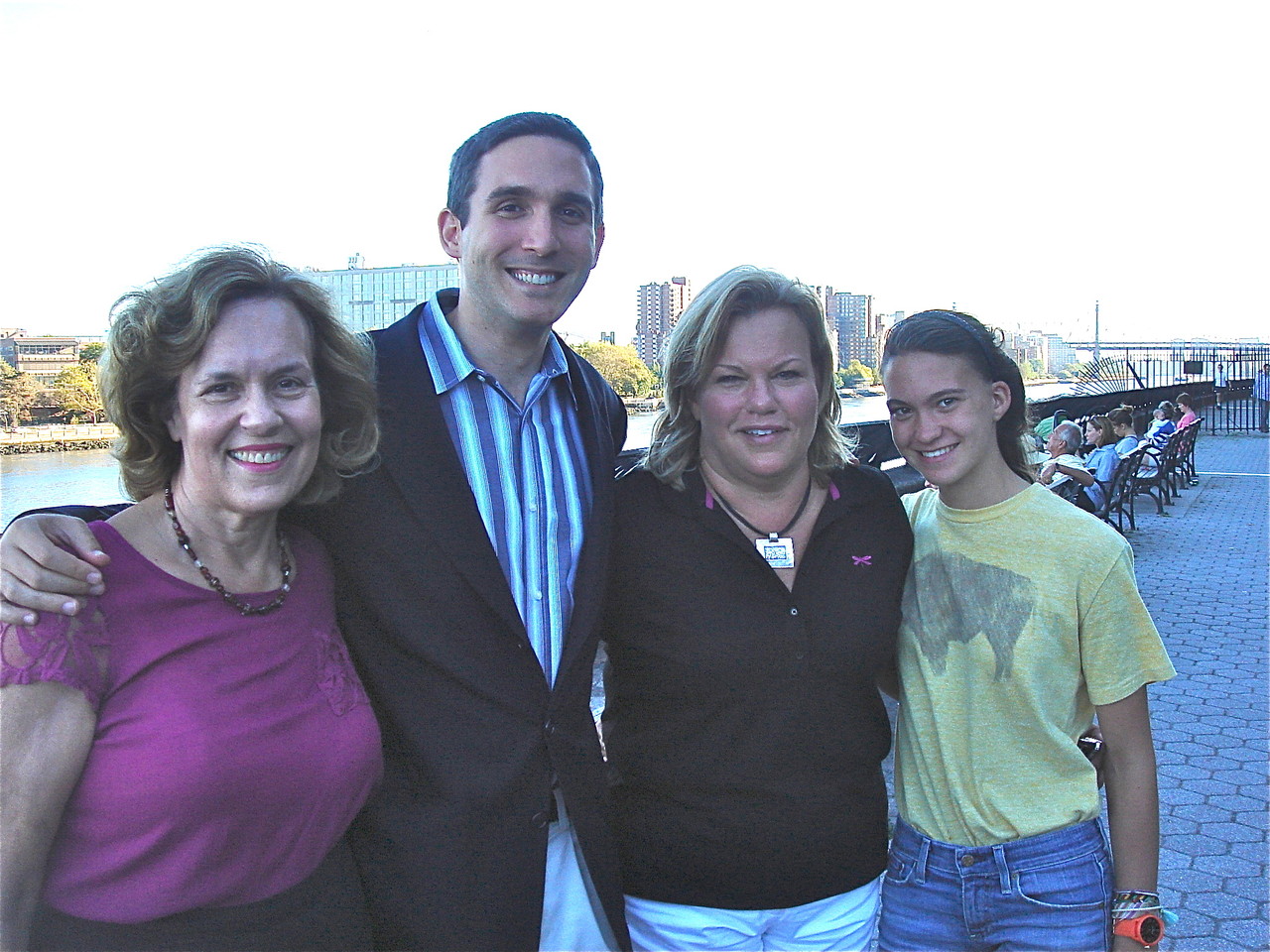 Lorraine, Ben Kallos, Celeste, & Ellie Kagel, Carl Schurz Park, Oct. 2013