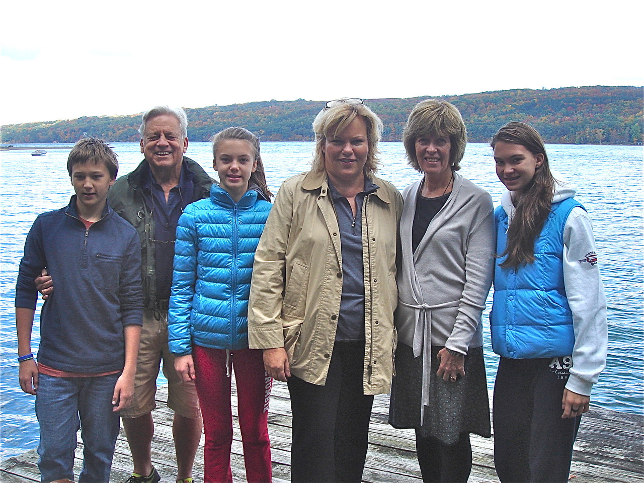 Jack, Stuart, Ellie, Celeste, Nancy, & Ellie  Skaneateles Lake, Oct. 2012