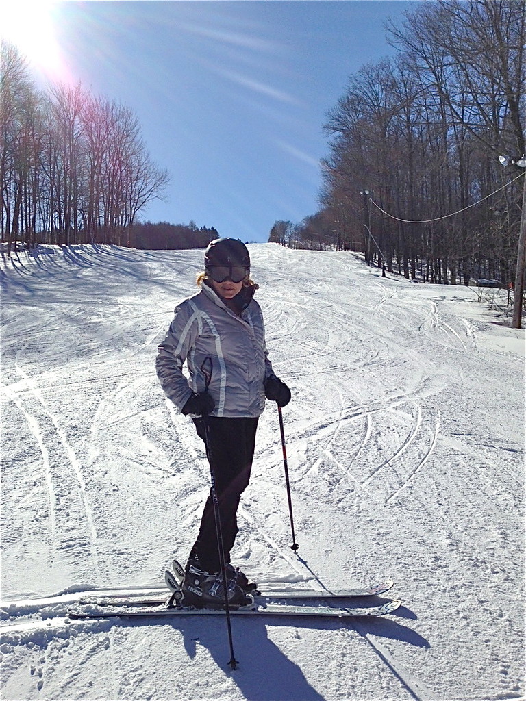 Celeste skiing at Greek Peak, NY 2-18-2013