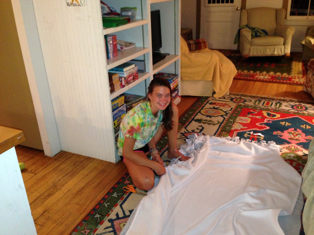 Ellie makes a blanket like Cindy Wagner's