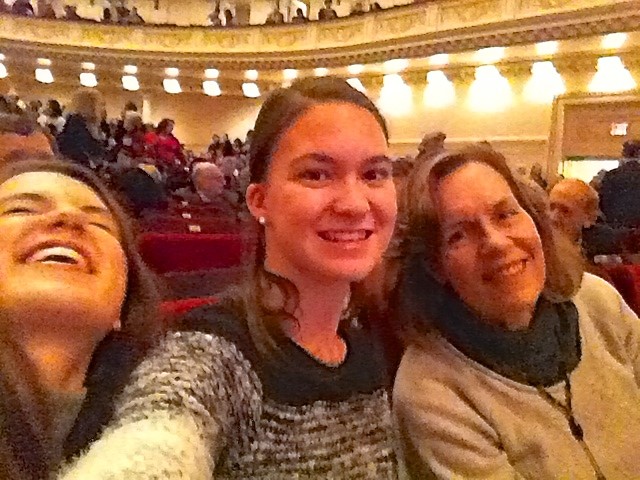 Kate, Ellie, & Lorraine at the NYC Pops Concert at Carnegie Hall, 12-19-15