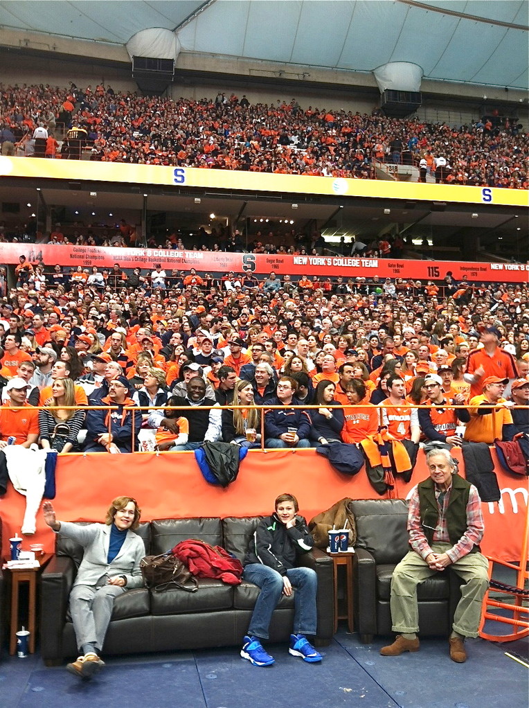 Lorraine, Jack Kagel, & Stuart Kagel at the SU-Villanova game on Sat. Dec. 28, 2013