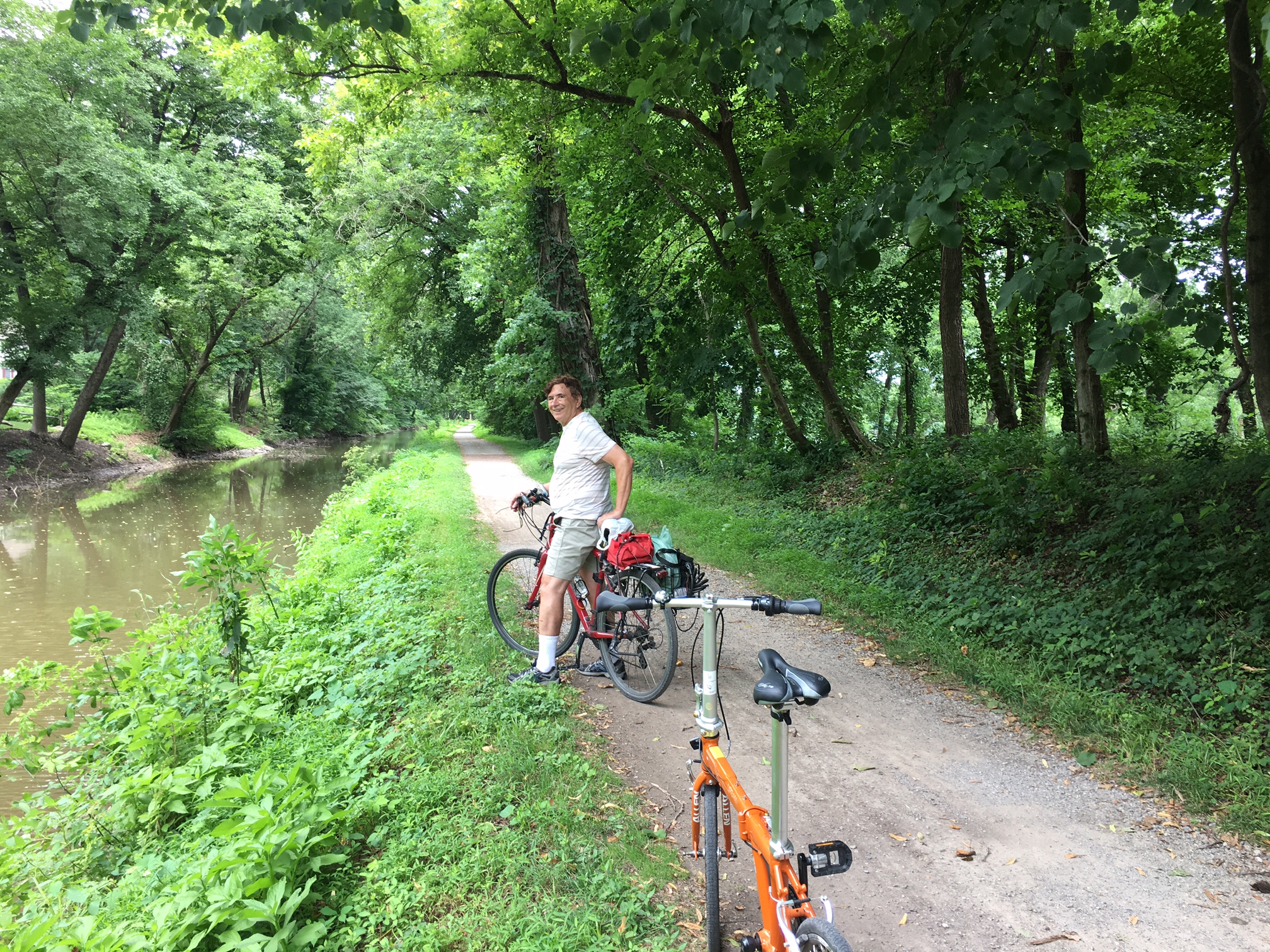 biking along the Delaware River near New Hope, PA