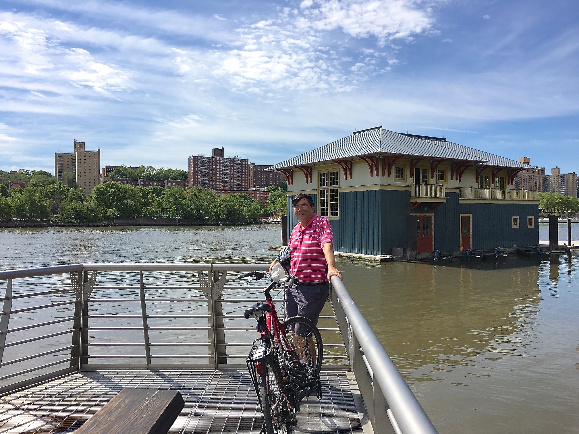 John along the Harlem River, 6-4-17