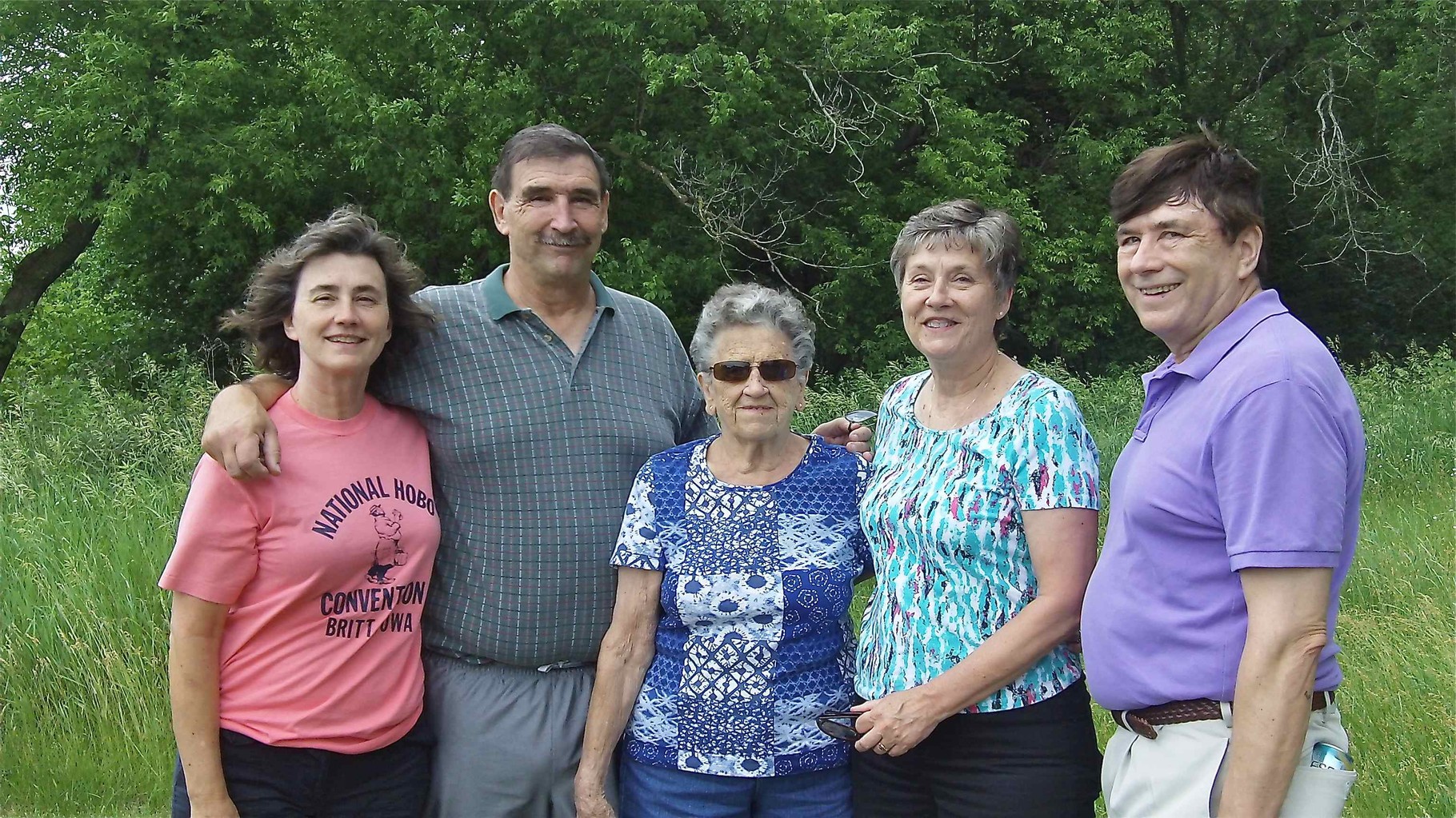 Ann, Paul, Mary Lou, Cindy, & John Wagner July, 2014, by the Mississippi River